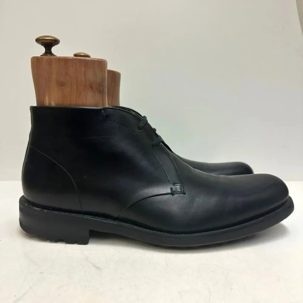 VERY GOOD Magnanni Chukka Boot Black Calf Lug Sole Made in Spain EU 44 US 11 D